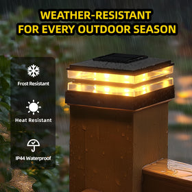 EXCMARK energy-saving solar lamp powers post lighting without wires.