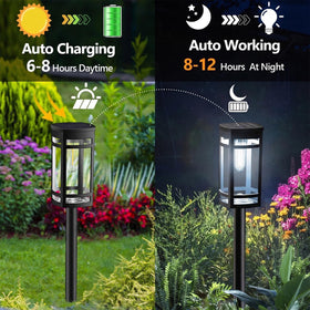EXCMARK solar lights install quickly with no wiring for easy setup.