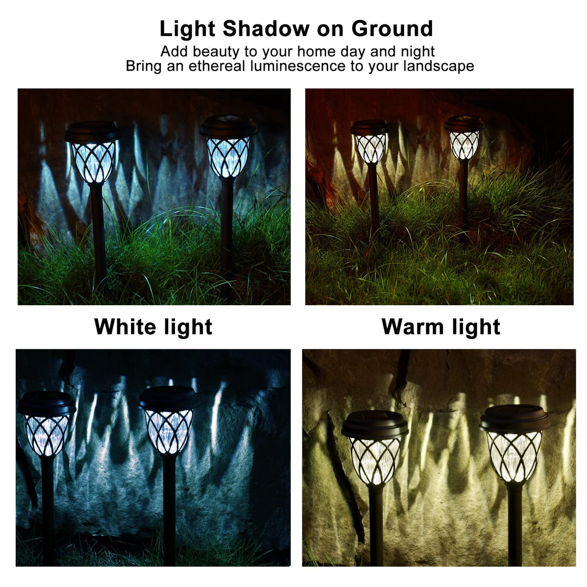 EXCMARK yard lights are waterproof and durable for year-round use.