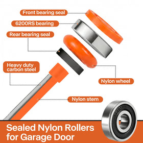 EXERAUO 2-inch track-compatible rollers fit most residential and commercial doors.