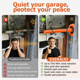 EXERAUO quiet-smooth roller wheels reduce noise with nylon construction.