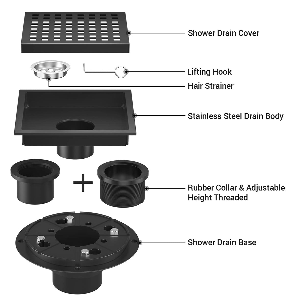 EXF ABS flange base kit for easy, leak-proof installations