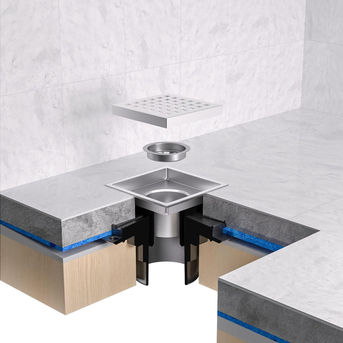 EXF debris strainer captures hair and debris
