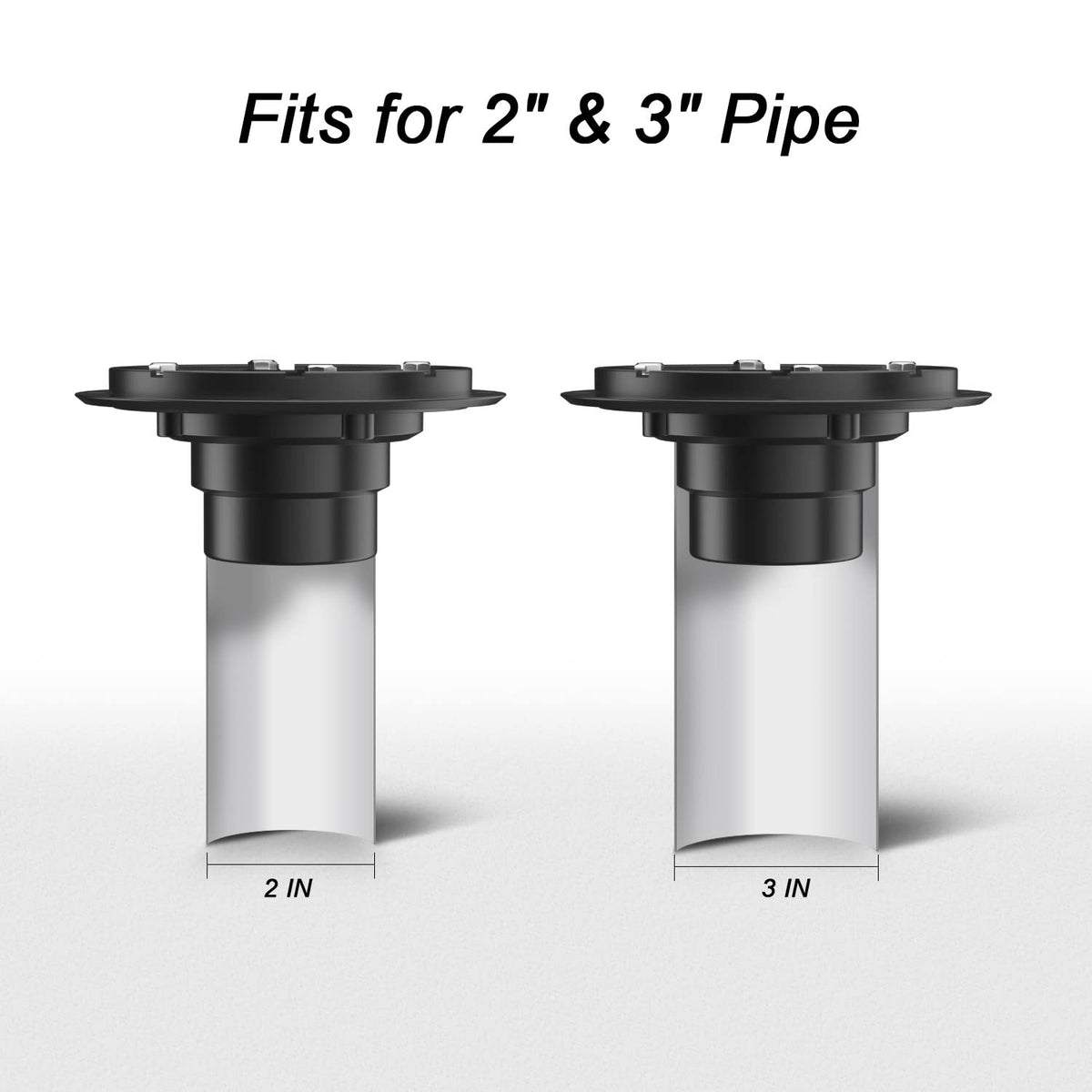 EXF rubber collar seals square drains to prevent leaks