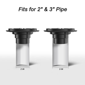 EXF rubber collar seals square drains to prevent leaks