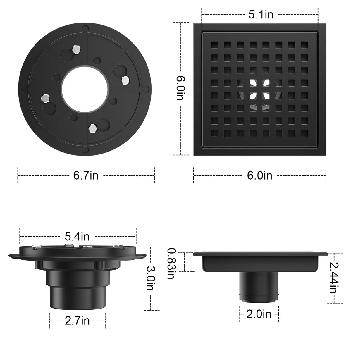 EXF square lattice grate close-up highlighting high-flow drainage to prevent pooling