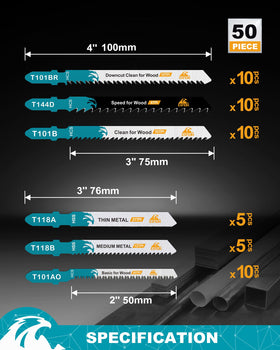 EXFEIN T101B blade for straight wood cuts with minimal splintering.