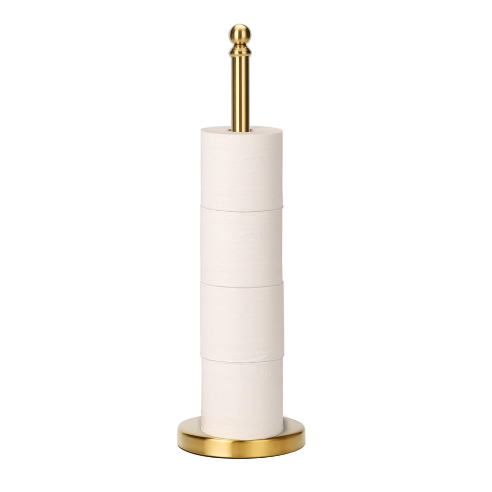 Exilon brushed gold base provides sturdy footing and protects floors.