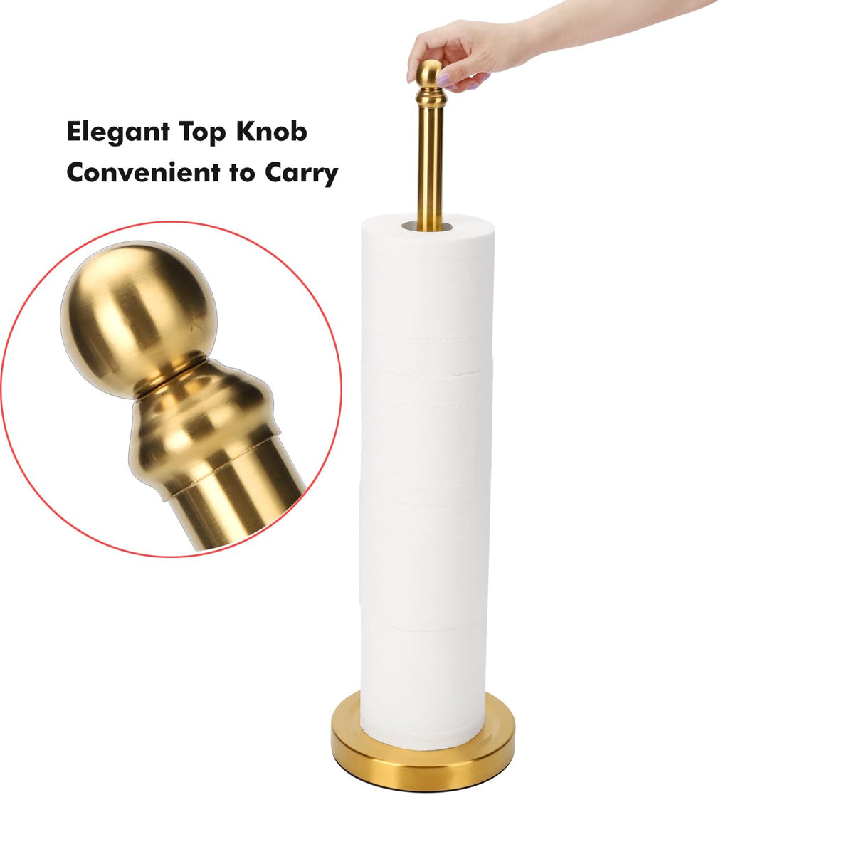 Exilon brushed-gold finish elevates bathroom décor with durable shine.