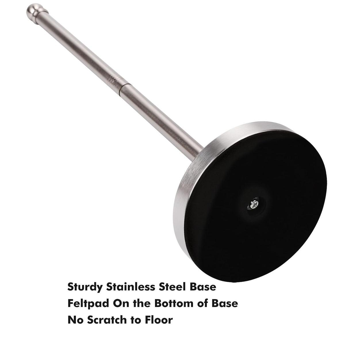 Exilon toilet paper stand space-saving design fits tight spaces.