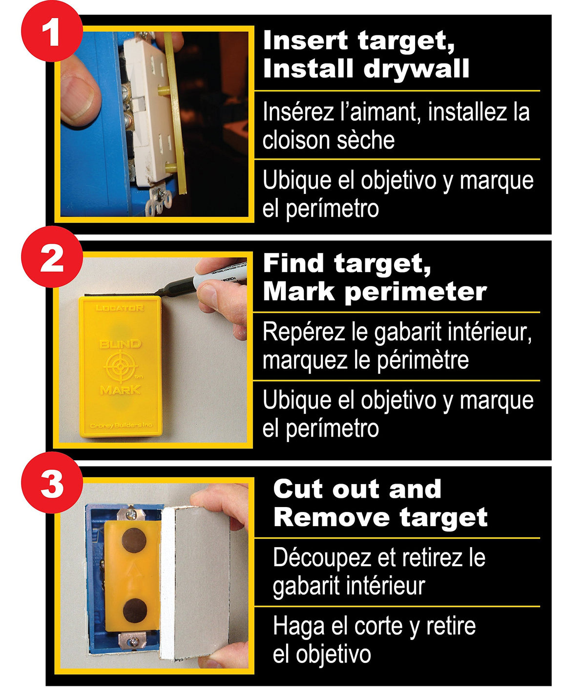 Plug Mark targets installed in socket for easy alignment before cutting.