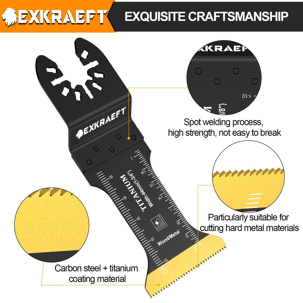 68mm extended EXKRAEFT blades enable faster, wider cuts