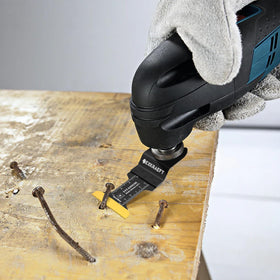 Remodeling task kit: EXKRAEFT blades for window installs and flooring work.