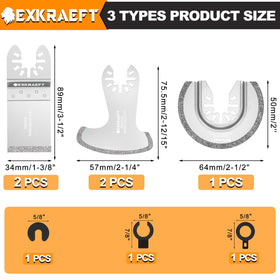 EXKRAEFT semicircular diamond blade for sanding large flat surfaces.