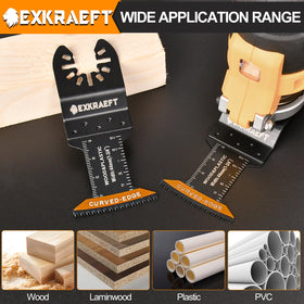 EXKRAEFT titanium blade offers heat resistance for tough cuts.