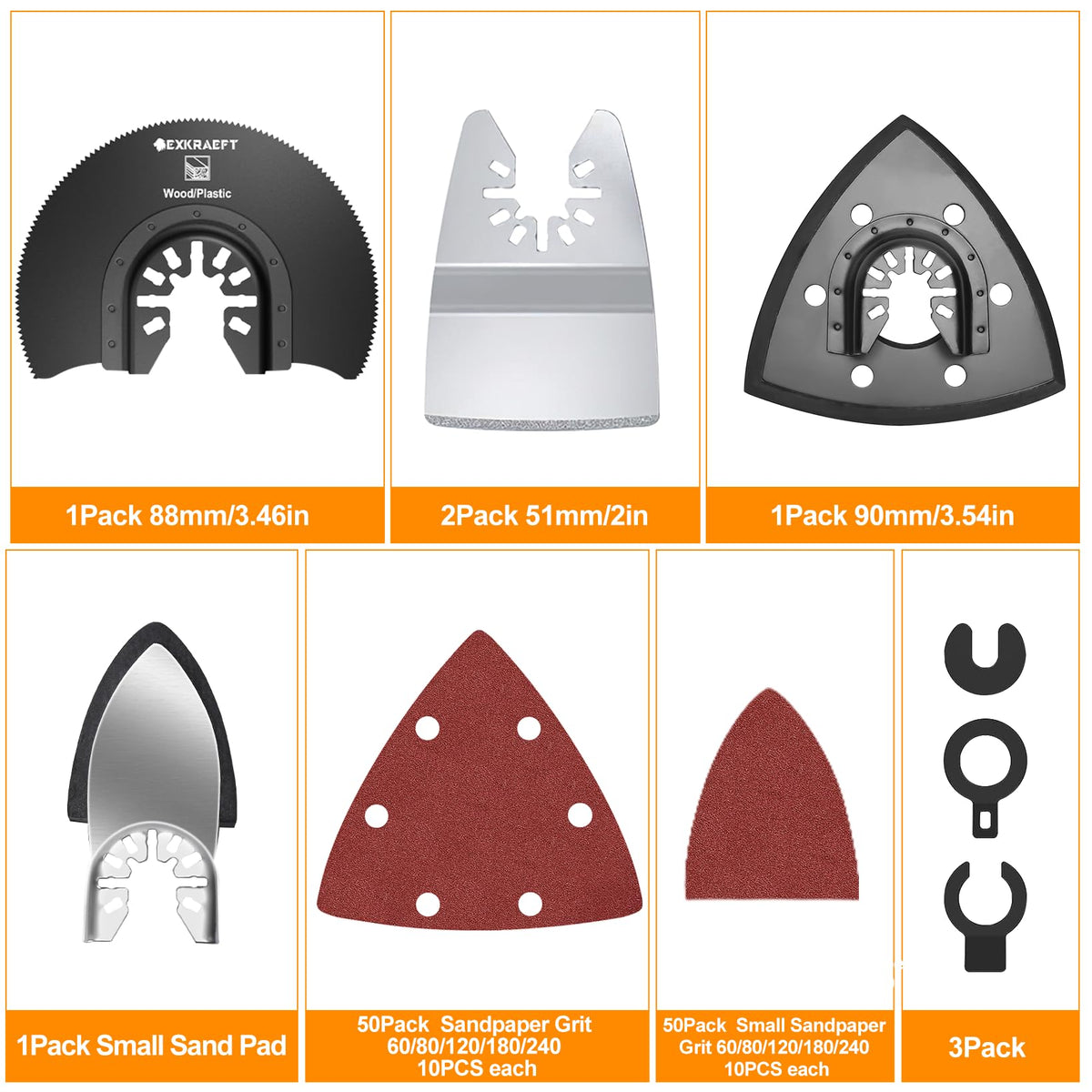 EXKRAEFT Long Wavy Tooth Blade for smooth, efficient cuts