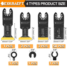 EXKRAEFT titanium blades ready for metal and nails, delivering precise, fast cuts.