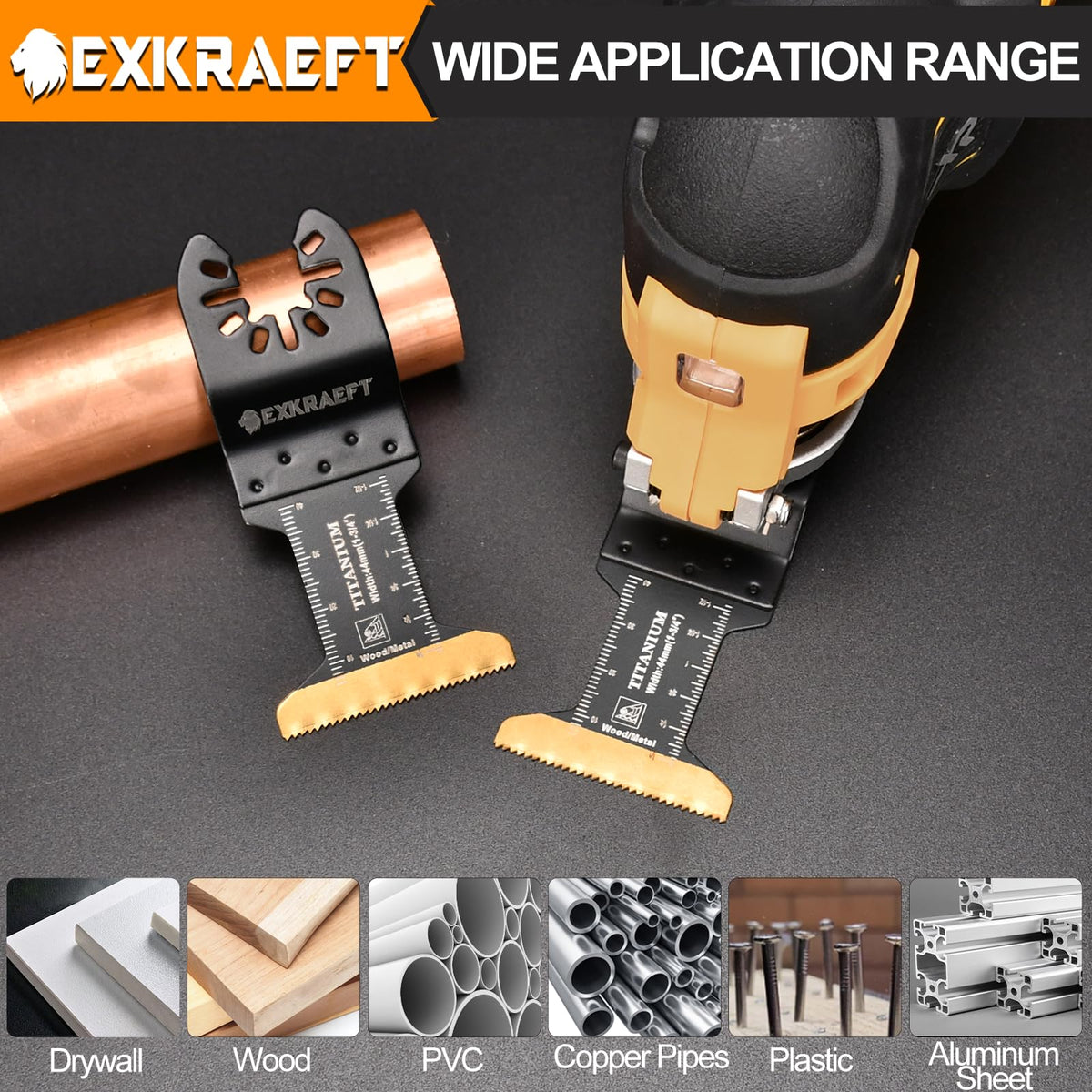 EXKRAEFT precision blade enables stable cuts during jobs.