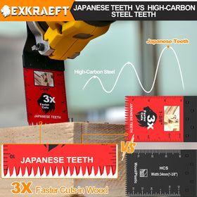 EXKRAEFT soft-metal blade designed for precise metal and nail-impregnated wood work