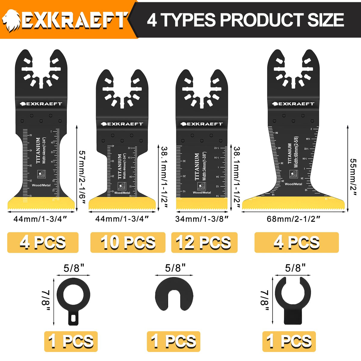 Close-up of EXKRAEFT titanium coating highlighting heat resistance and long life
