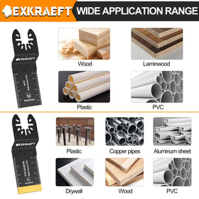 EXKRAEFT blades in use during a wood and plastic remodeling project