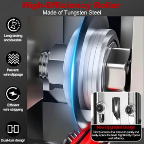 EXKRAEFT wire stripper blade detail highlights durable alloy steel.
