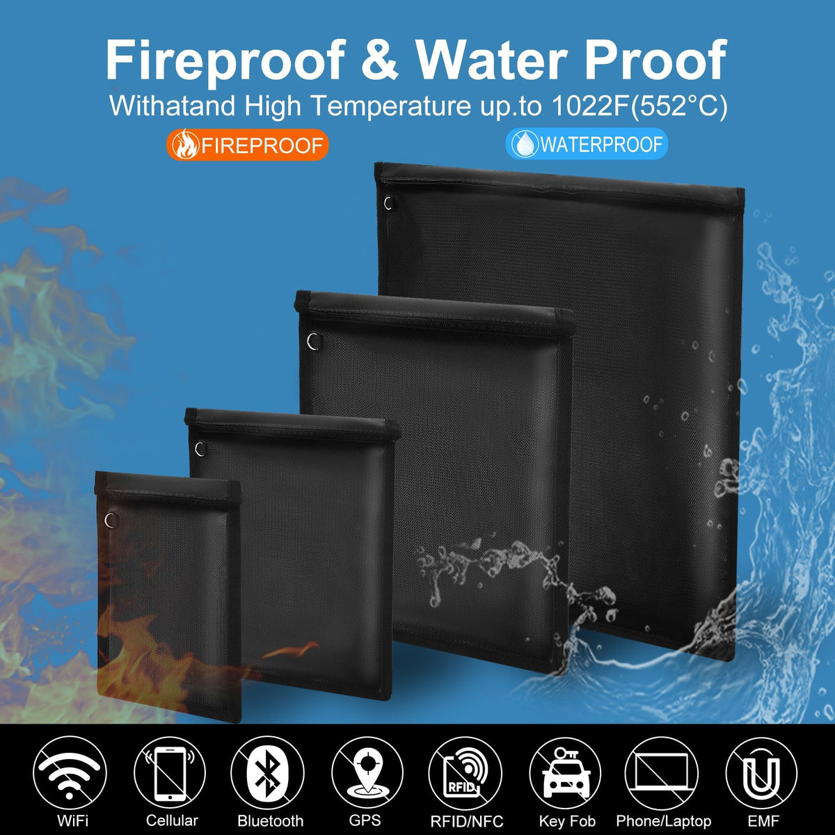 EXLIFBAG Faraday bag inside a backpack for travel organization.