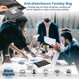 EXLIFBAG Faraday phone pouch closed blocks Wi-Fi and Bluetooth.
