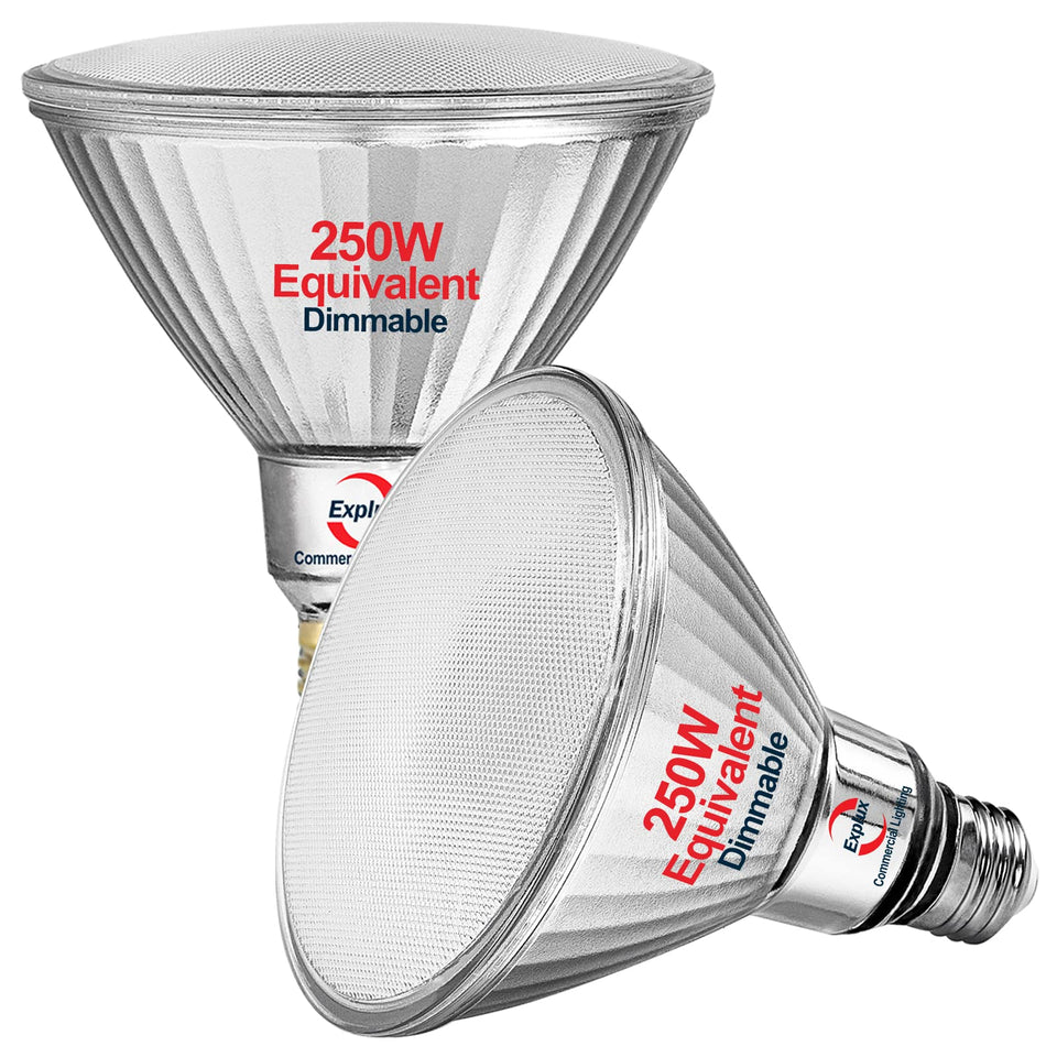 Explux PAR38 LED flood light 3300lm for bright outdoor spaces