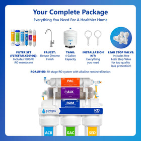 Express Water 100 GPD capacity for steady filtered water supply