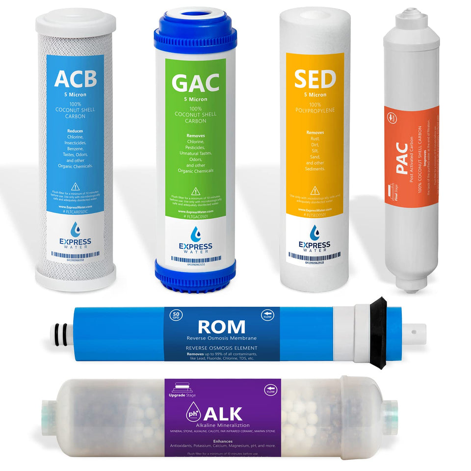 Express Water alkaline mineralization filter enhances water taste.