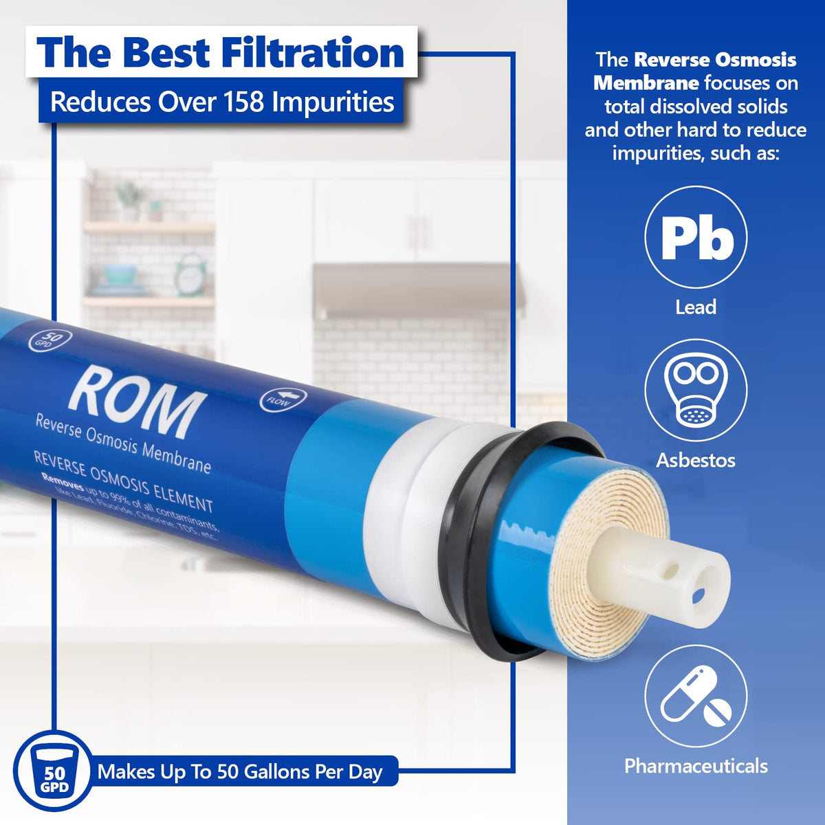 Express Water FLTMEME50 membrane replacement for quick, clean-tasting water at home.