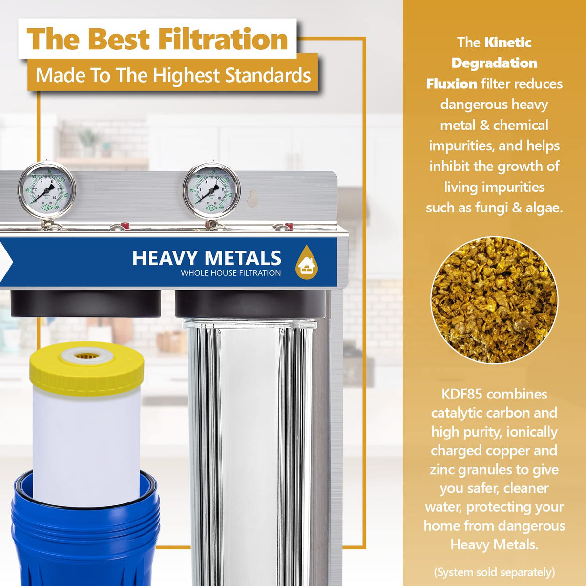 Express Water KDF catalytic carbon filter enhances water purity and maintains strong flow