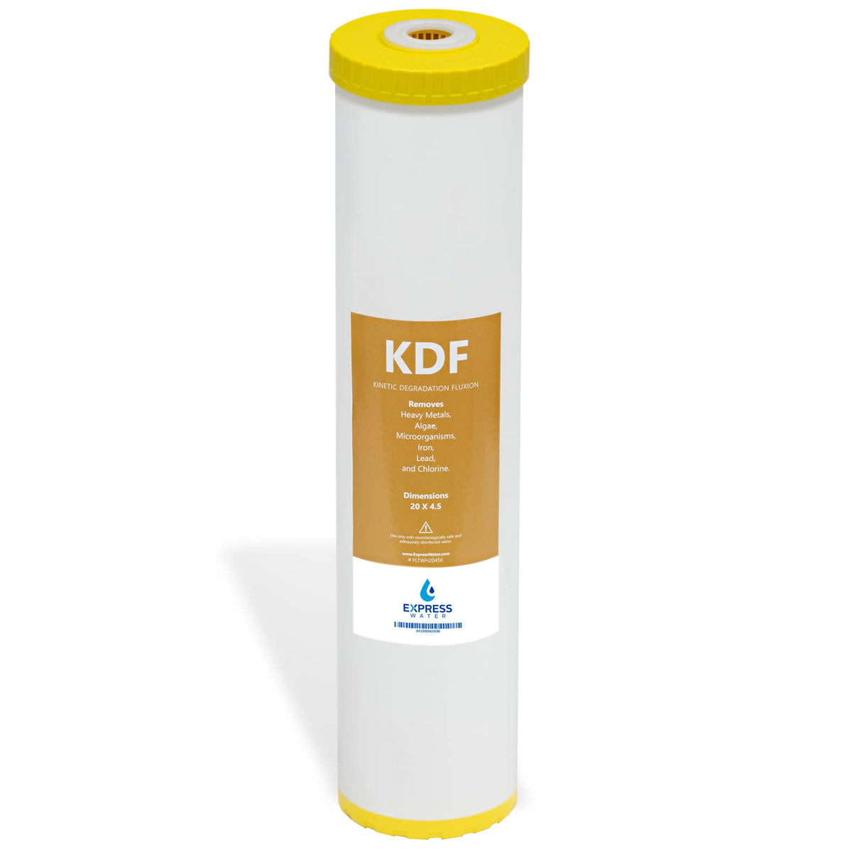 Express Water Kinetic Degradation Fluxion filter 4-5x20 reduces heavy metals for whole-house water