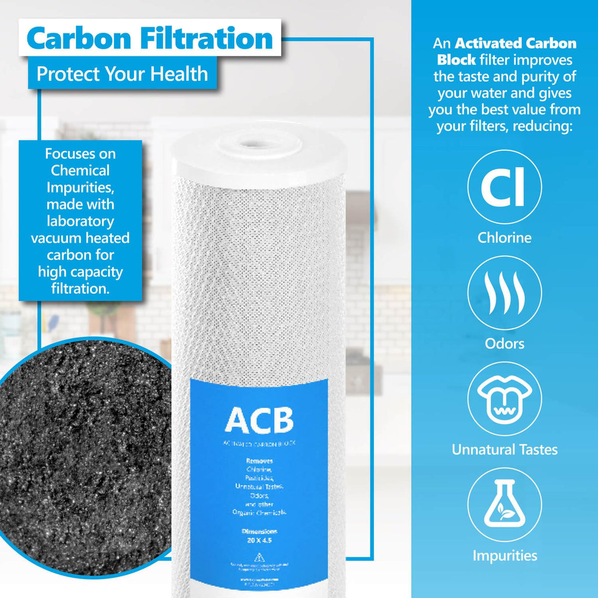 Express Water polyphosphate anti-scale cartridge emphasizes sediment and scale protection.