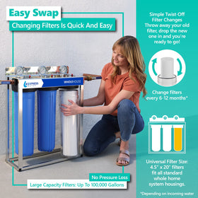 Express Water SED high capacity filter provides cleaner water for everyday tasks.