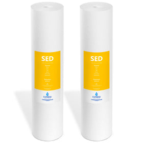 Express Water sediment replacement filter cartridge, 4.5x20, reduces dirt and rust in household water.