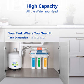 EXPRESS WATER tankRO RO132-4gal assembly with durable components for long-lasting RO storage