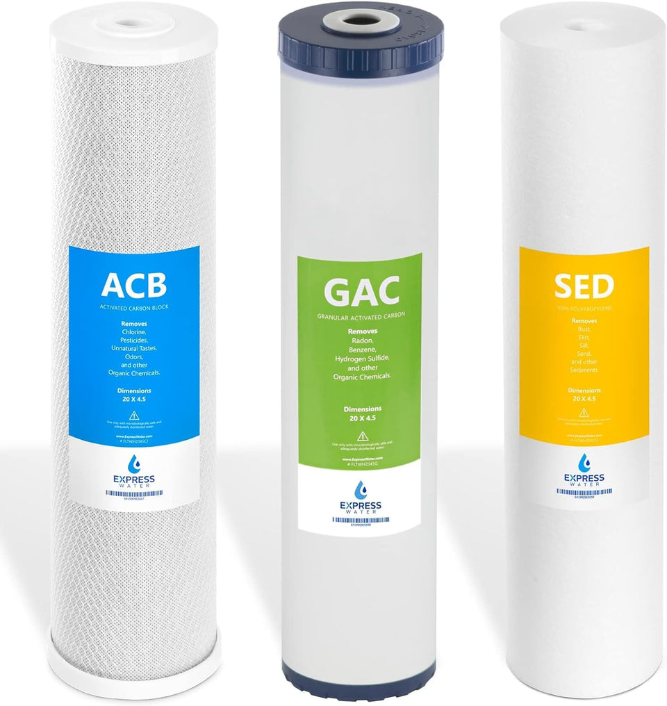 Express Water whole-house filter set front view for safer, cleaner home water