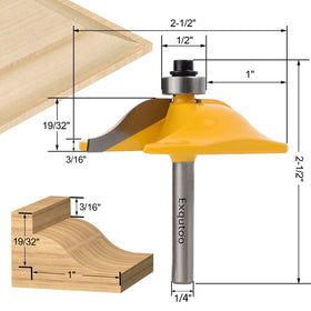 Exqutoo tenon joint cutter with 1-5/8 inch diameter for precise mortises