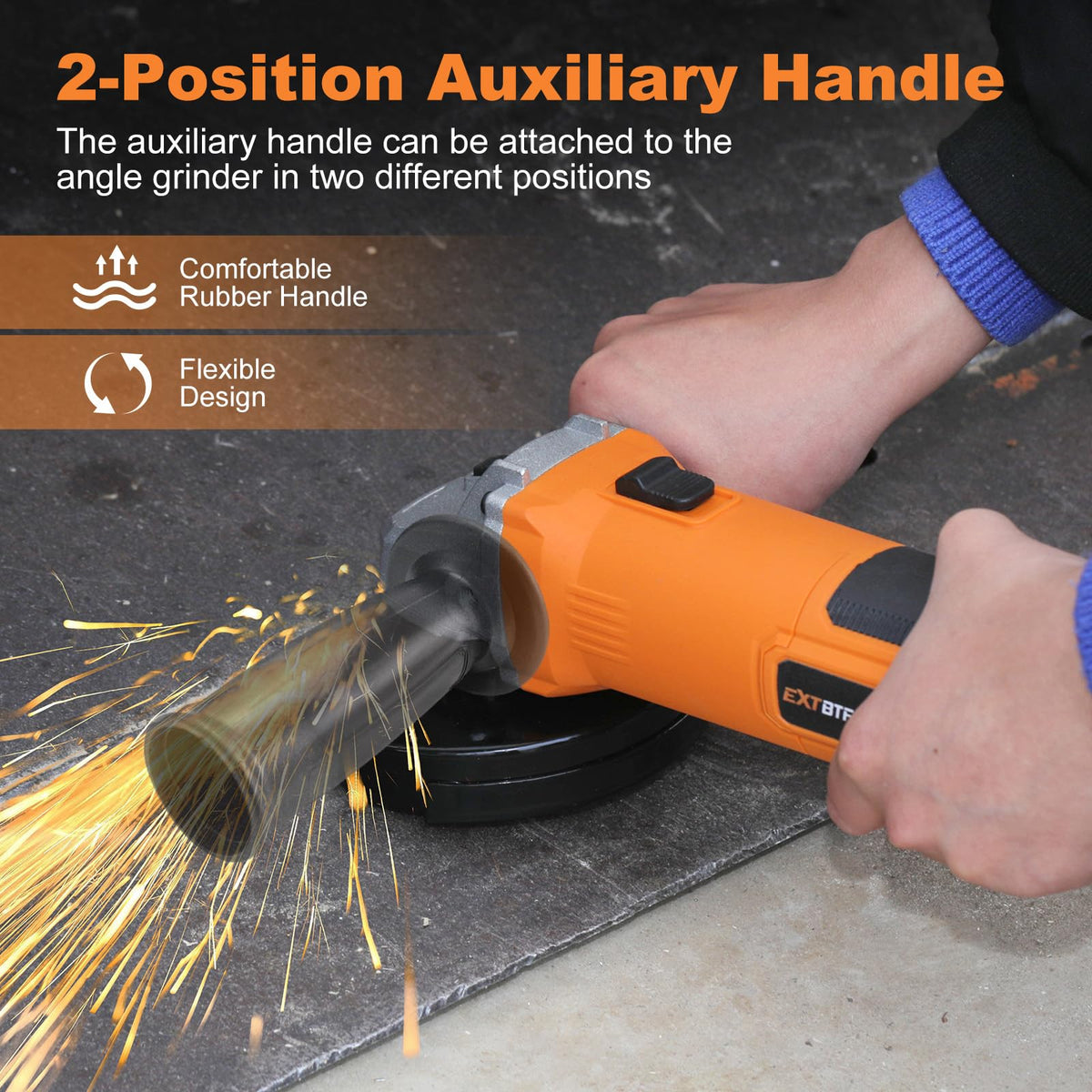 Extbtfor 4-1-2 in grinding discs for smooth finishes.