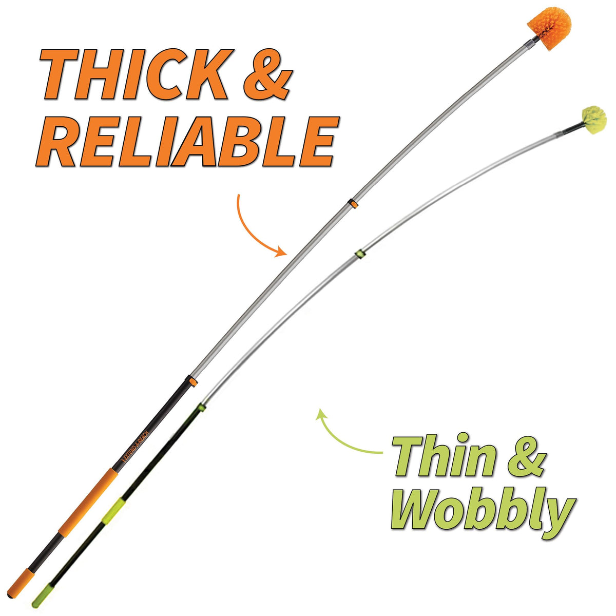 EXTEND-A-REACH aluminum pole showcasing durable, sturdy construction.
