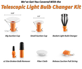 EXTEND-A-REACH broken bulb remover for safe cleanup after breaking.