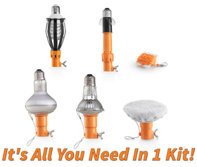 EXTEND-A-REACH broken bulb remover safely handles damaged bulbs.