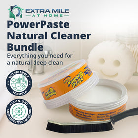 Power Paste bundle with crevice brush tackles tight corners on shower tiles