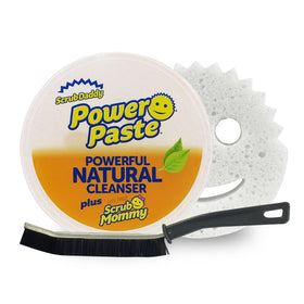 Extra Mile at Home Power Paste bundle cleans grout with natural formula and sponge for deep tile cleaning