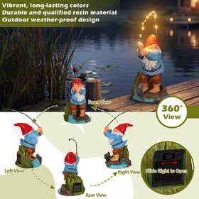 EXYGLO 8-5inch gnome statue adds tabletop charm.