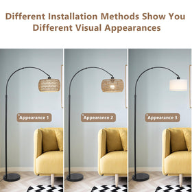 Eyassi Arc floor lamp bedroom ambience with calming light