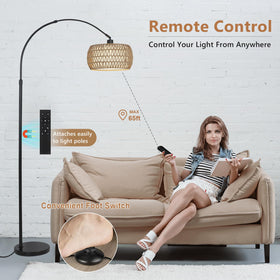 Eyassi Arc lamp marble base provides stable, safe setup
