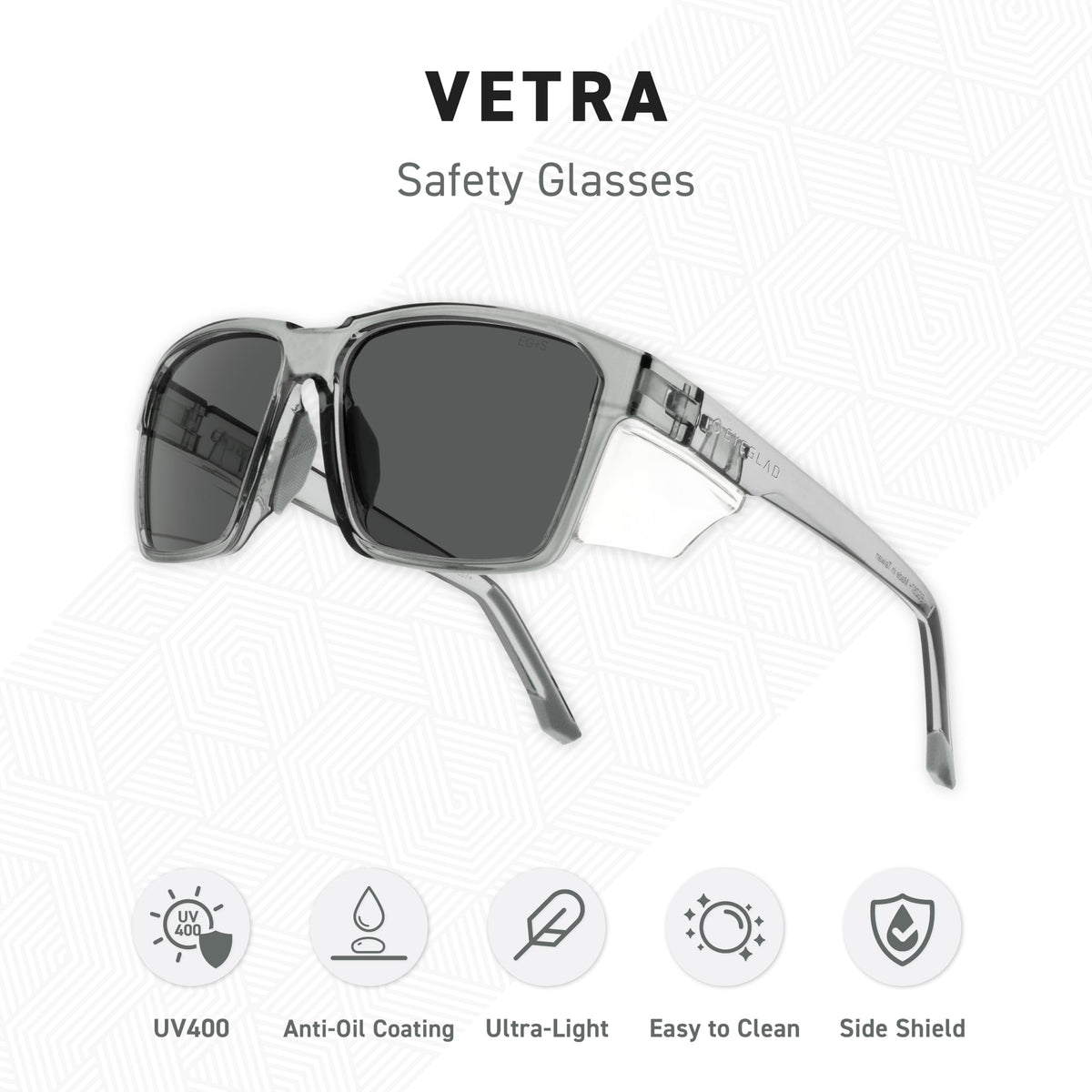 EYEGLAD VETRA UV400 HD lenses offering crisp visibility and sun protection